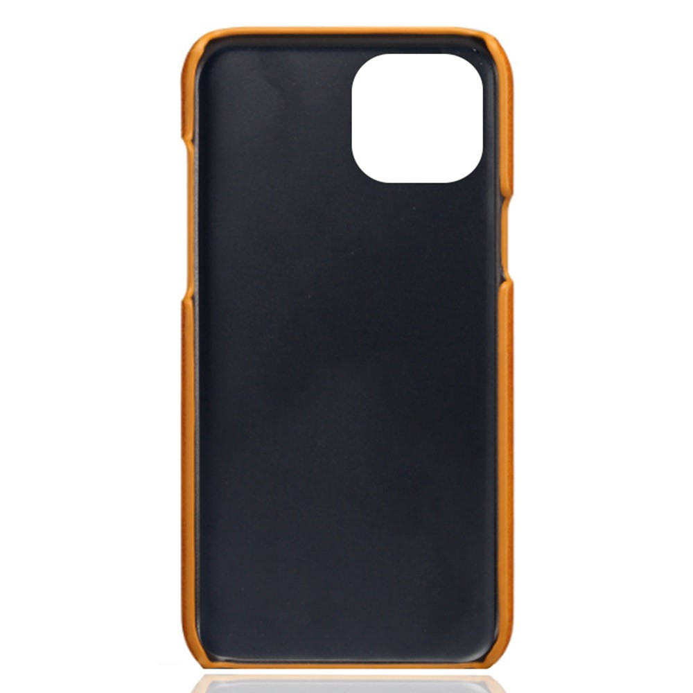  iPhone 15 Plus Skal Läder Med 2 Kortfack Orange
