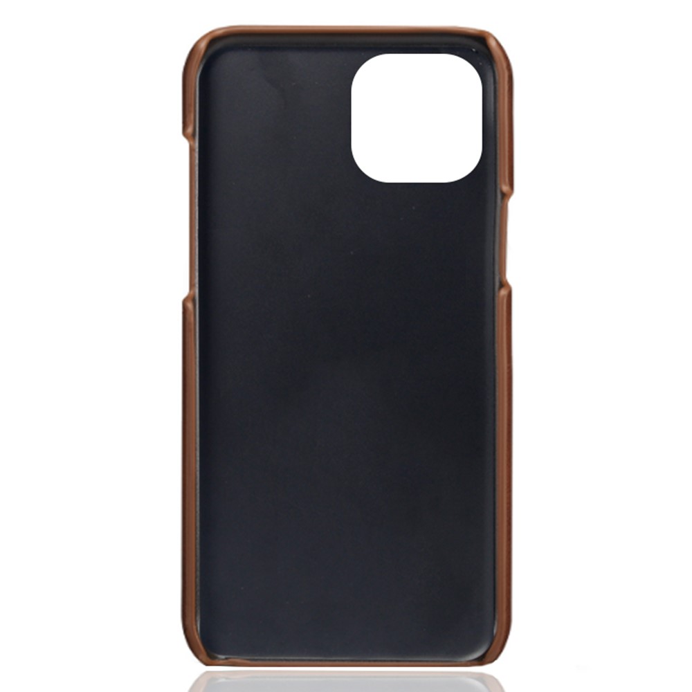  iPhone 15 Plus Skal Läder Med 2 Kortfack Brun