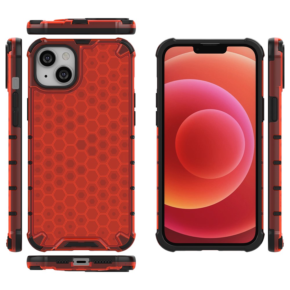  iPhone 15 Plus Skal Honeycomb Shockproof Röd