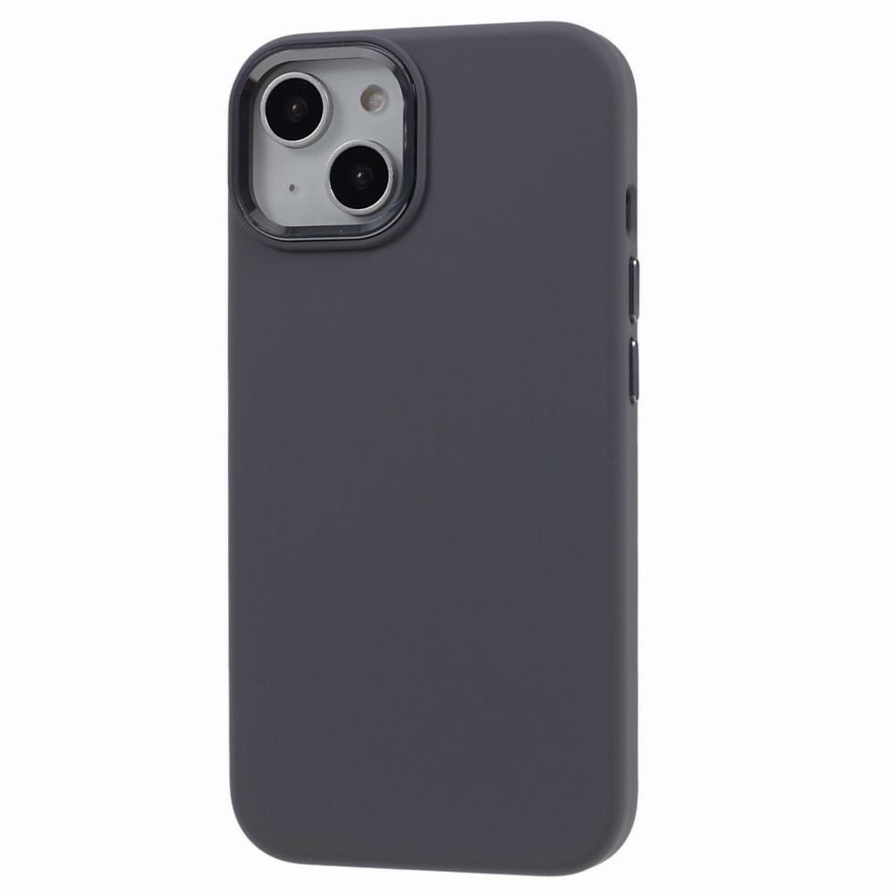  iPhone 15 Plus Skal Liquid Silikon AluLens Grå