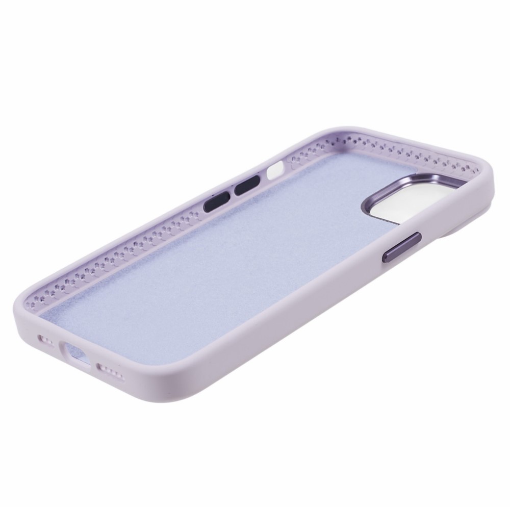  iPhone 15 Plus Skal Liquid Silikon AluLens Ljus Lila