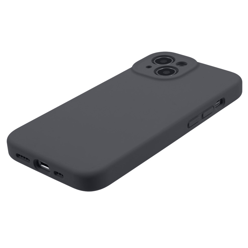  iPhone 15 Plus Skal Liquid Silikon Mörk Grå
