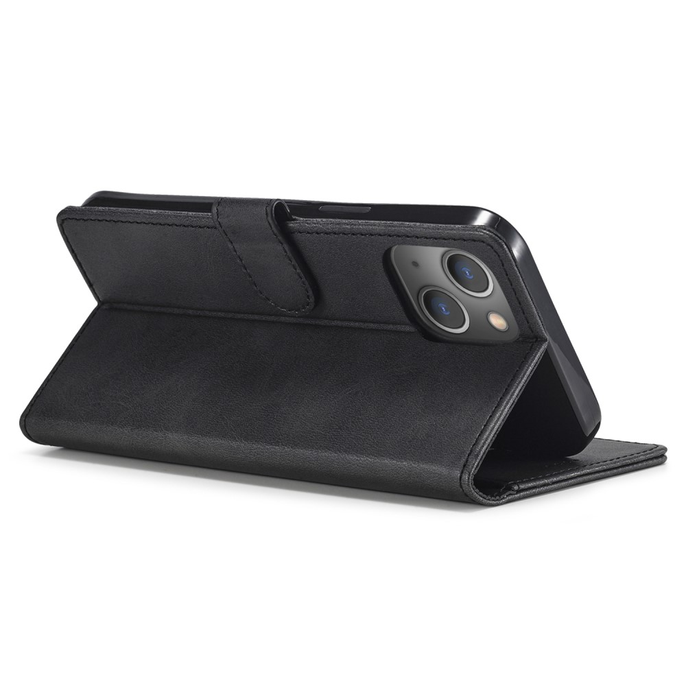 LC.IMEEKE LC.IMEEKE iPhone 15 Plus Fodral Läder Svart