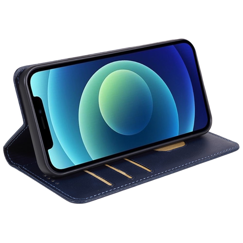  iPhone 15 Plus Fodral Flip Läder Blå