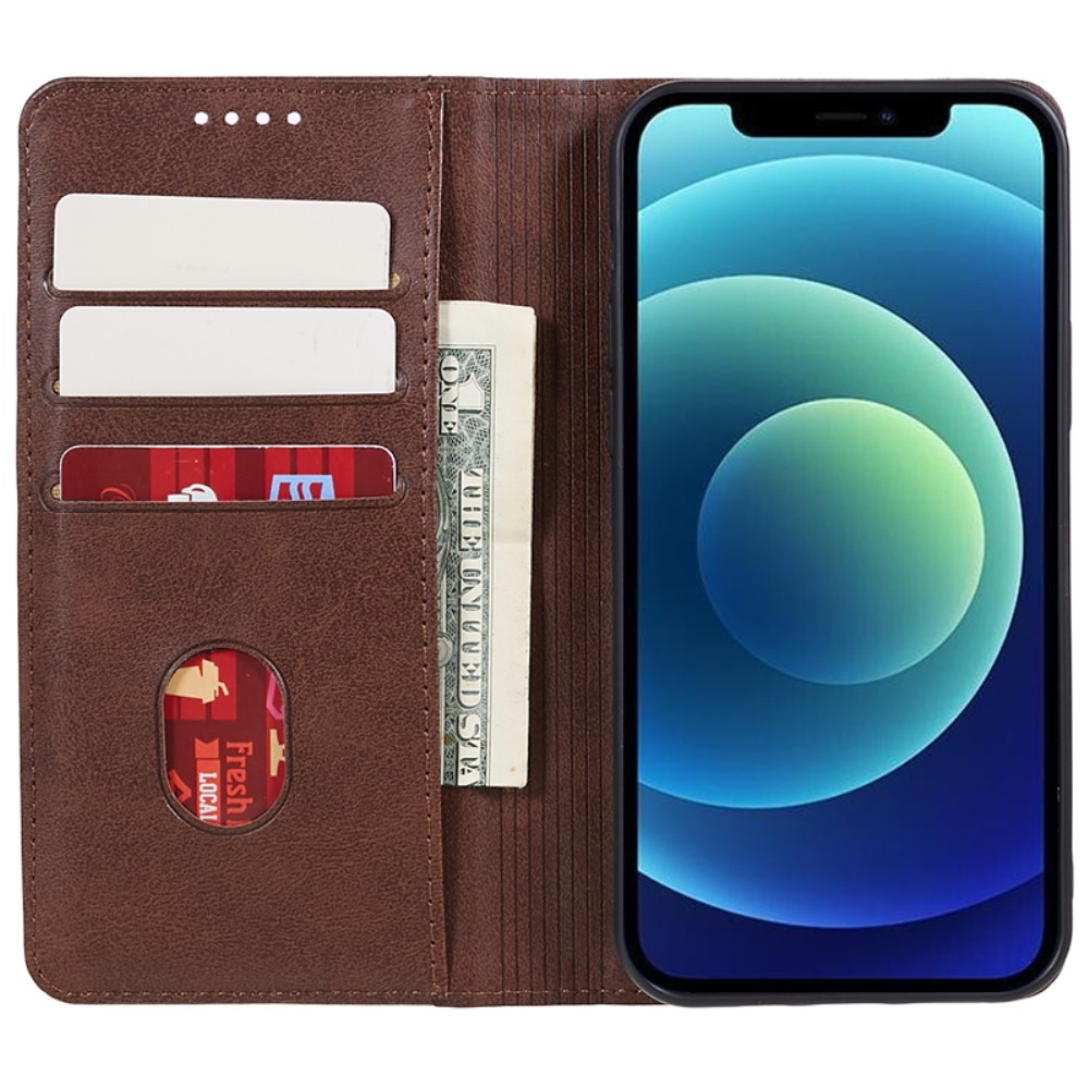  iPhone 15 Plus Fodral Flip Läder Brun