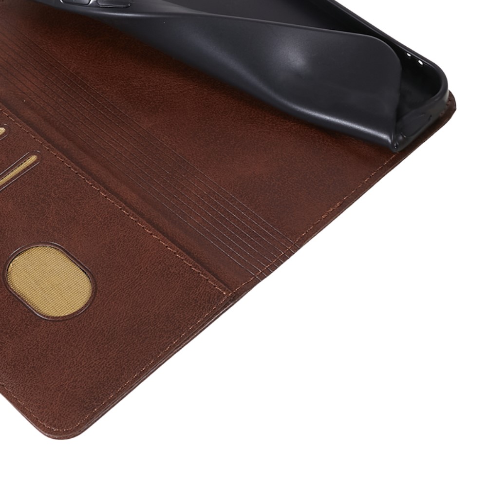  iPhone 15 Plus Fodral Flip Läder Brun