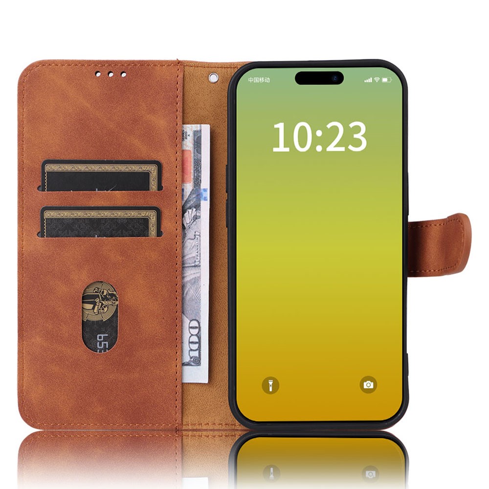 iPhone 15 Plus Fodral Skin Touch Brun