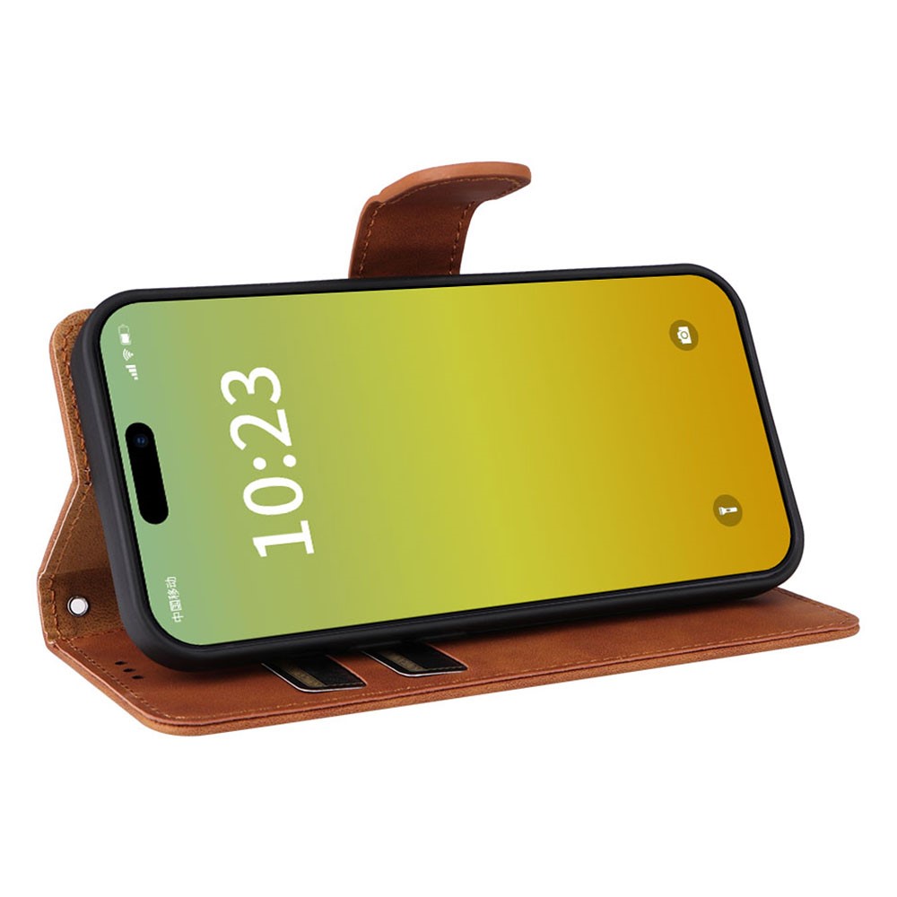  iPhone 15 Plus Fodral Skin Touch Brun