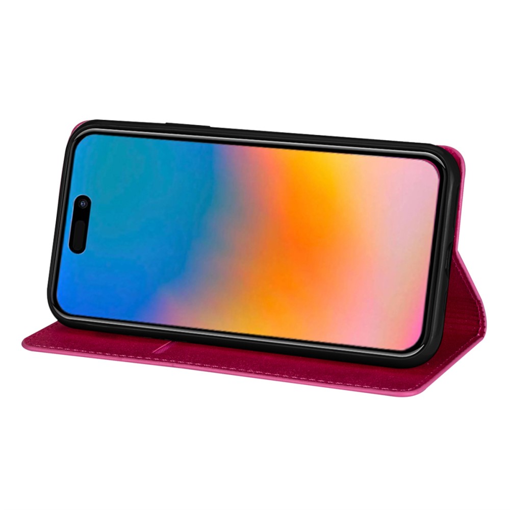  iPhone 15 Plus Fodral Flip Glitter Rosa