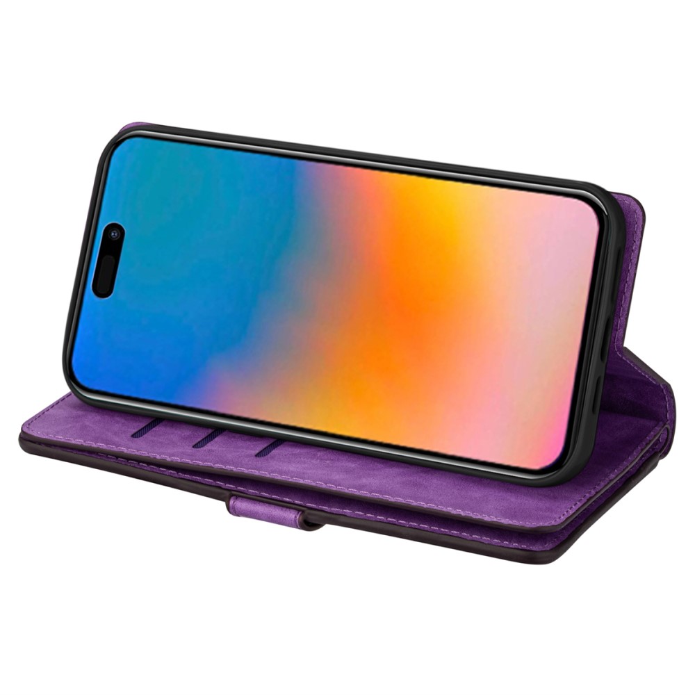  iPhone 15 Plus Multifunktionellt Fodral Lila