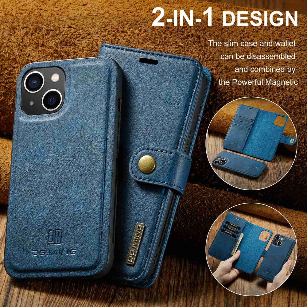 DG.MING DG.MING iPhone 15 Plus 2in1 Magnet Fodral / Skal Blå