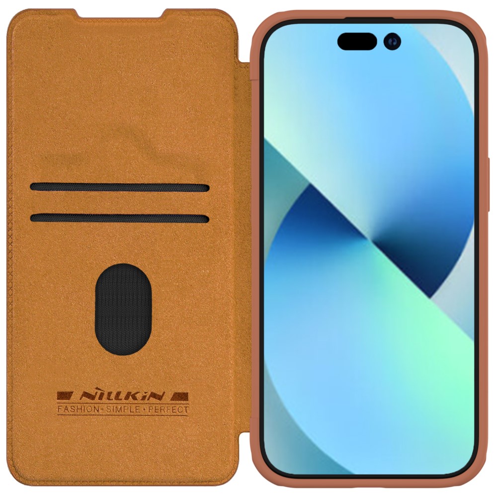 NILLKIN NILLKIN iPhone 15 Plus Fodral Qin CamShield Brun
