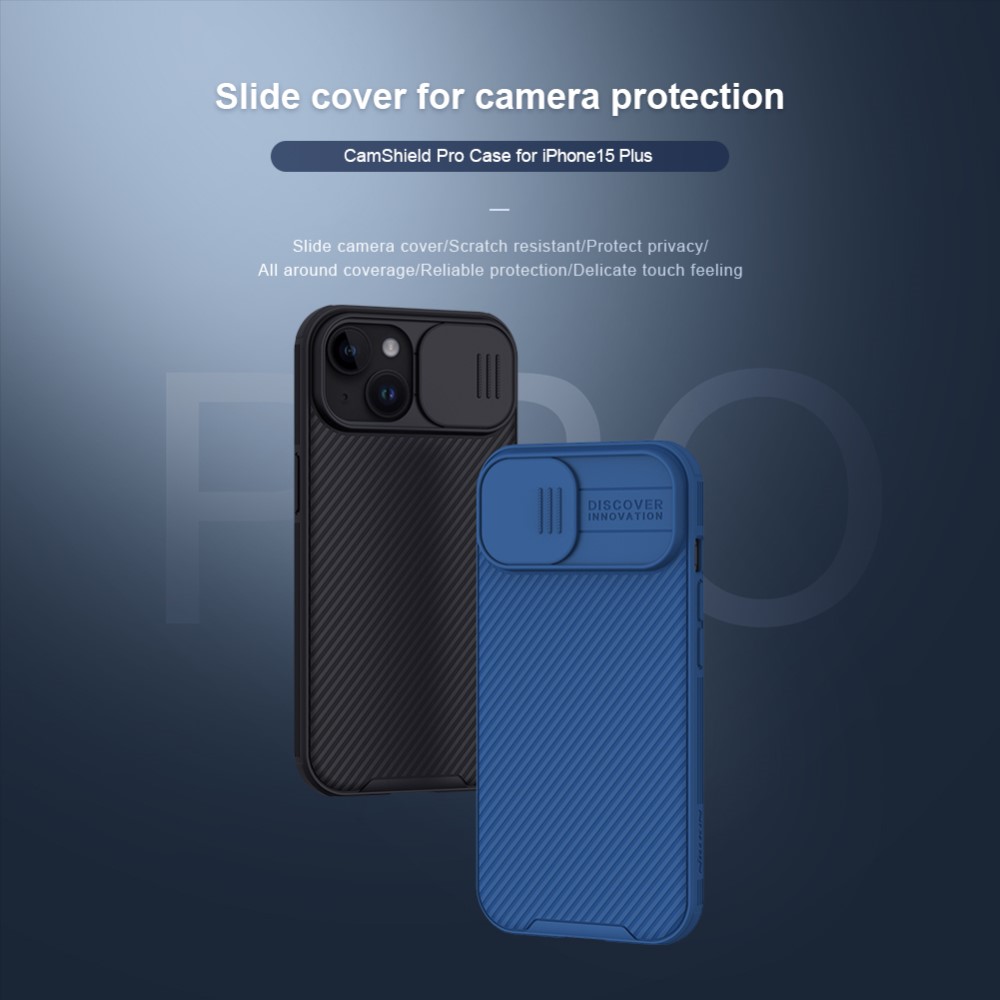 NILLKIN NILLKIN iPhone 15 Plus Skal CamShield Pro Svart