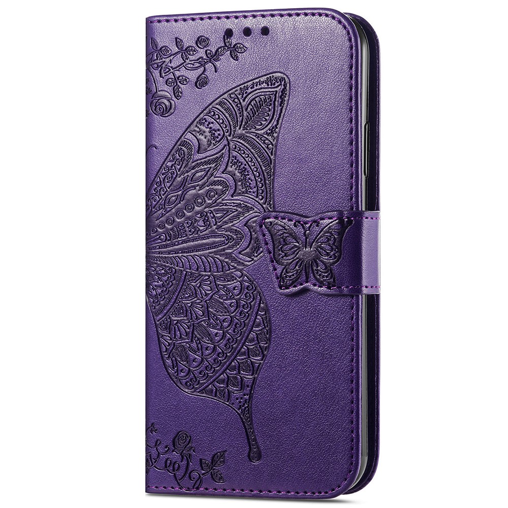  iPhone 15 Plus Fodral Med Fjäril Tryck Lila