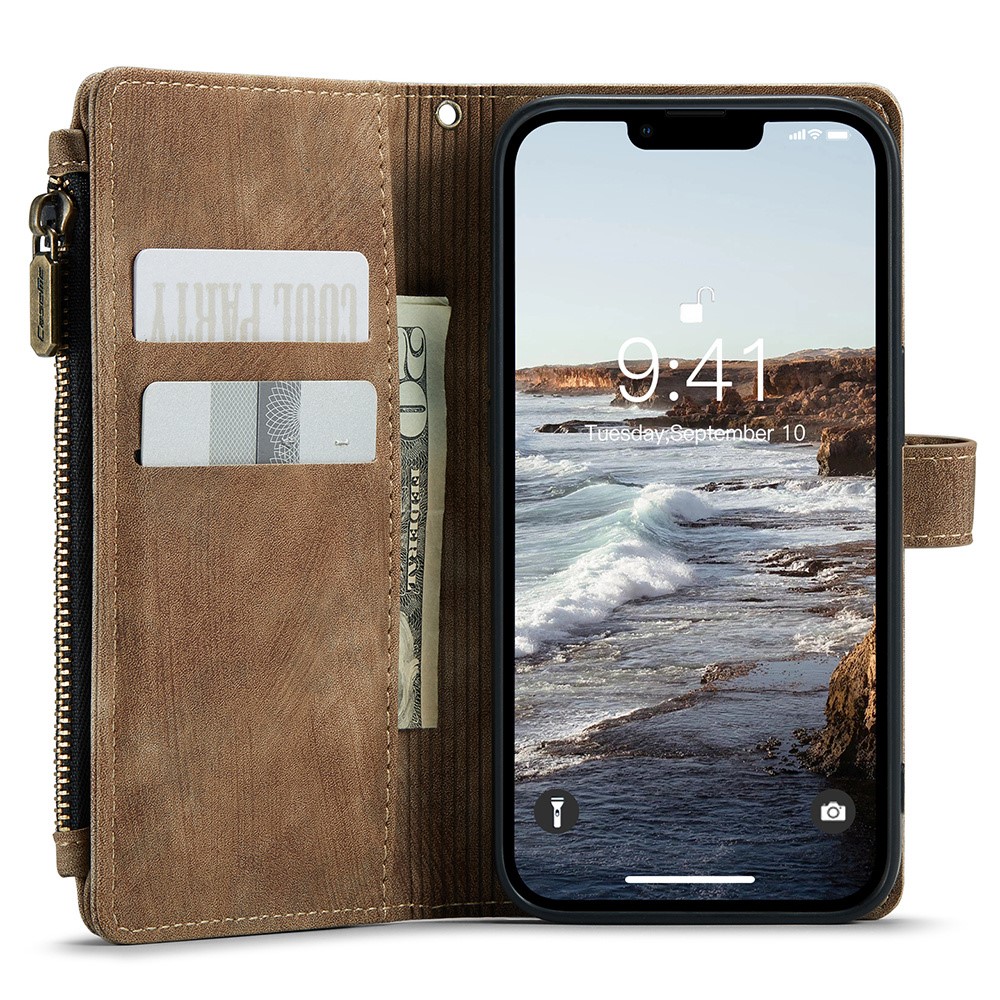 CASEME CASEME iPhone 15 Plus Multifunktionellt Fodral Brun