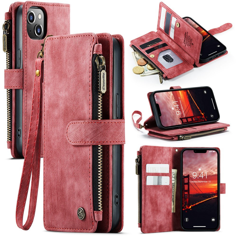 CASEME CASEME iPhone 15 Plus Multifunktionellt Fodral Röd