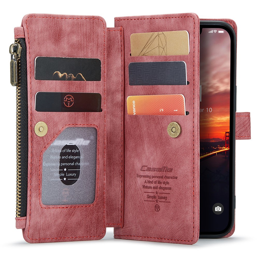 CASEME CASEME iPhone 15 Plus Multifunktionellt Fodral Röd