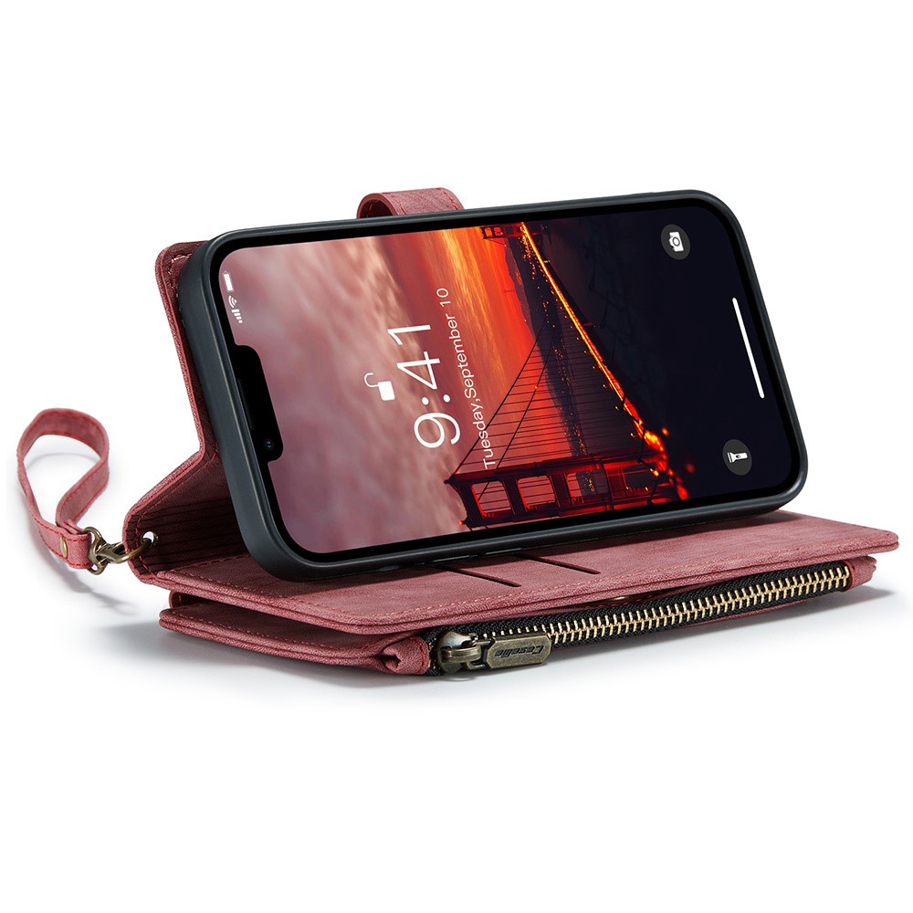 CASEME CASEME iPhone 15 Plus Multifunktionellt Fodral Röd