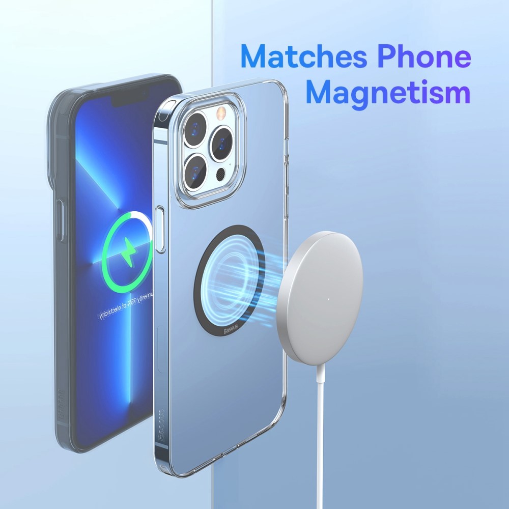 BASEUS Baseus 2-PACK Magnetisk MagSafe Ring Ultra Tunn Svart