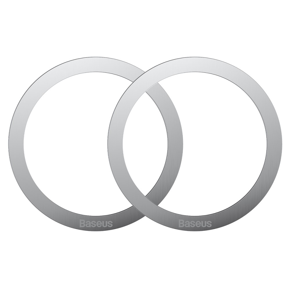 BASEUS Baseus 2-PACK Magnetisk MagSafe Ring Ultra Tunn Silver