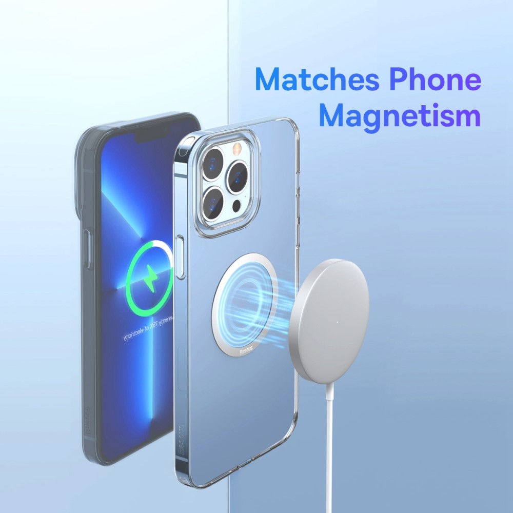 BASEUS Baseus 2-PACK Magnetisk MagSafe Ring Ultra Tunn Silver