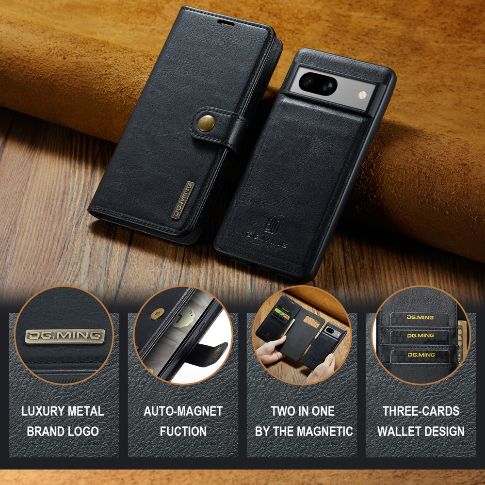DG.MING DG.MING Google Pixel 7A 2in1 Magnet Fodral / Skal Svart