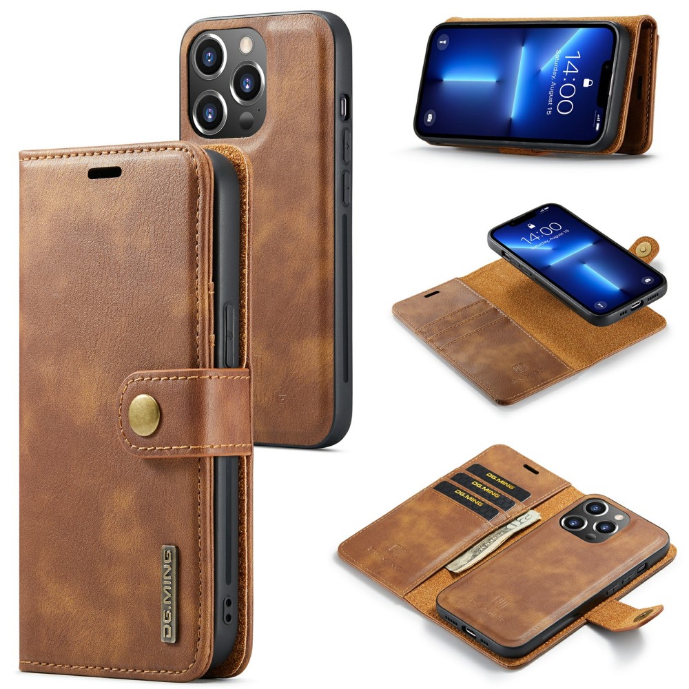 DG.MING DG.MING iPhone 15 Pro 2in1 Magnet Fodral / Skal Brun