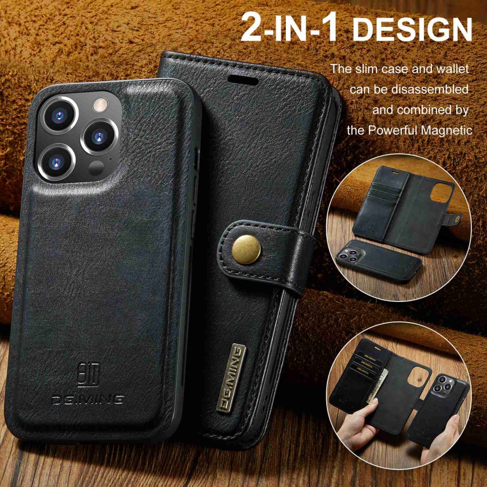 DG.MING DG.MING iPhone 15 Pro Max 2in1 Magnet Fodral / Skal Svart