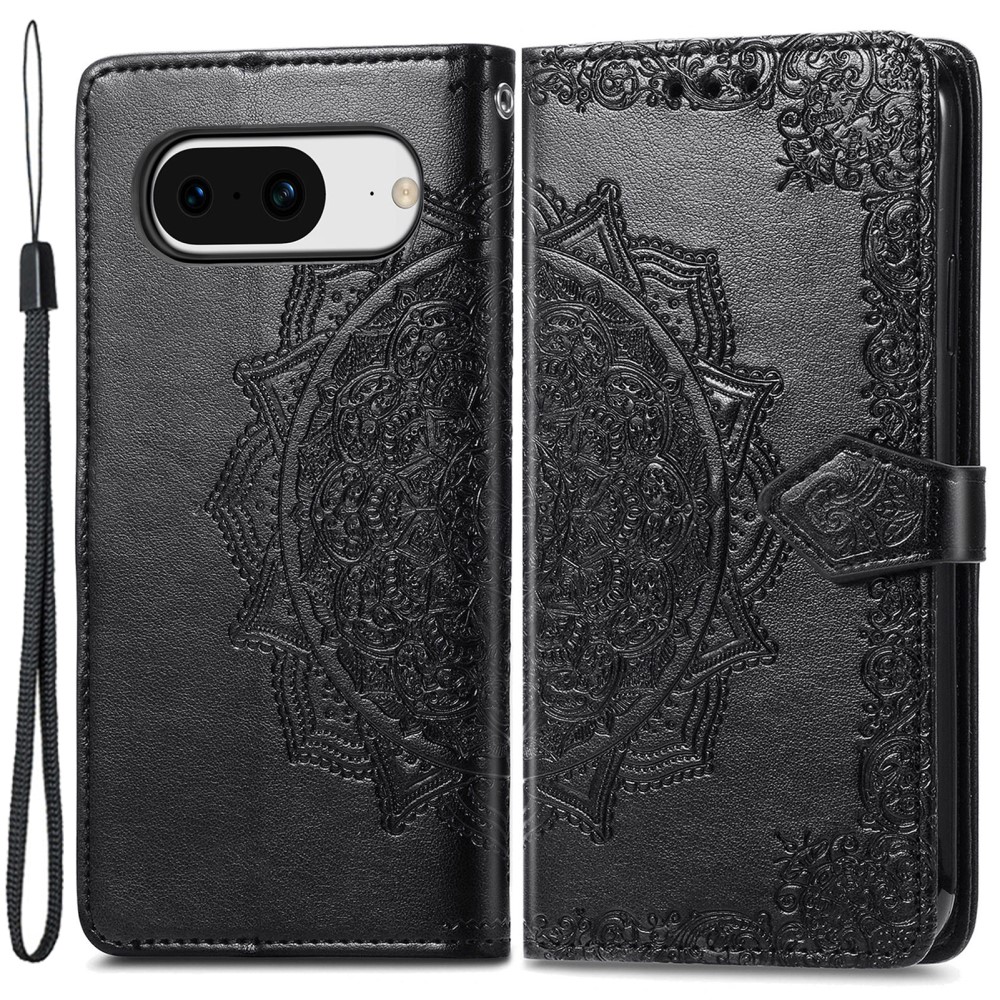  Google Pixel 8 Fodral Mandala Blossom Svart