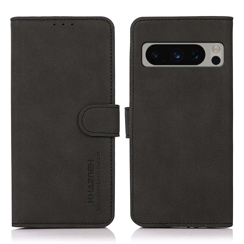KHAZNEH KHAZNEH Google Pixel 8 Pro Fodral Retro Läder Svart