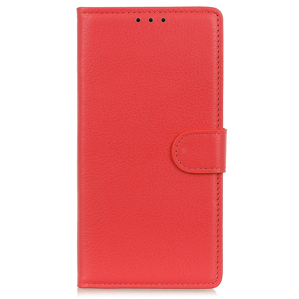  Google Pixel 8 Pro Fodral Litchi Läder Röd