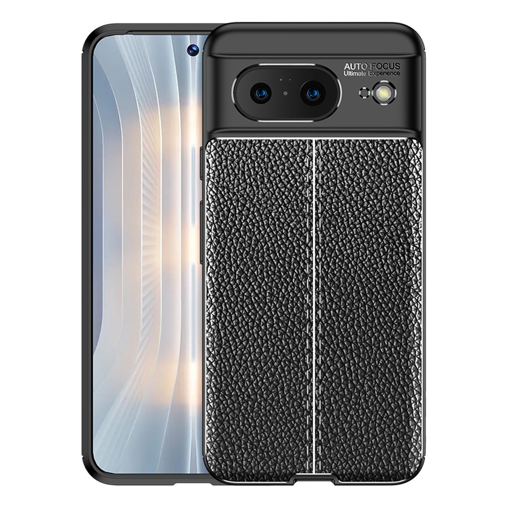  Google Pixel 8 Skal Litchi Textur Svart