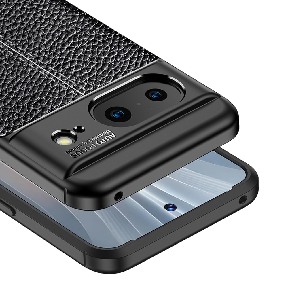  Google Pixel 8 Skal Litchi Textur Blå