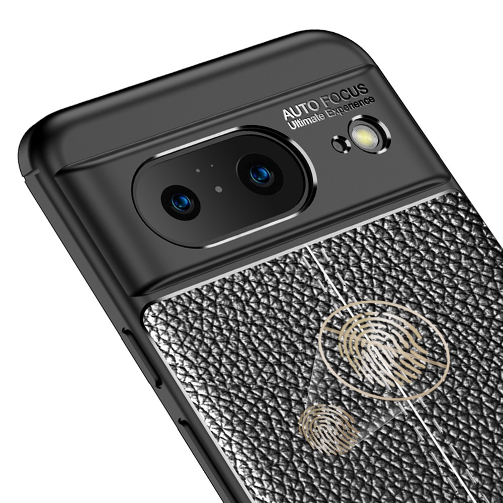  Google Pixel 8 Skal Litchi Textur Blå