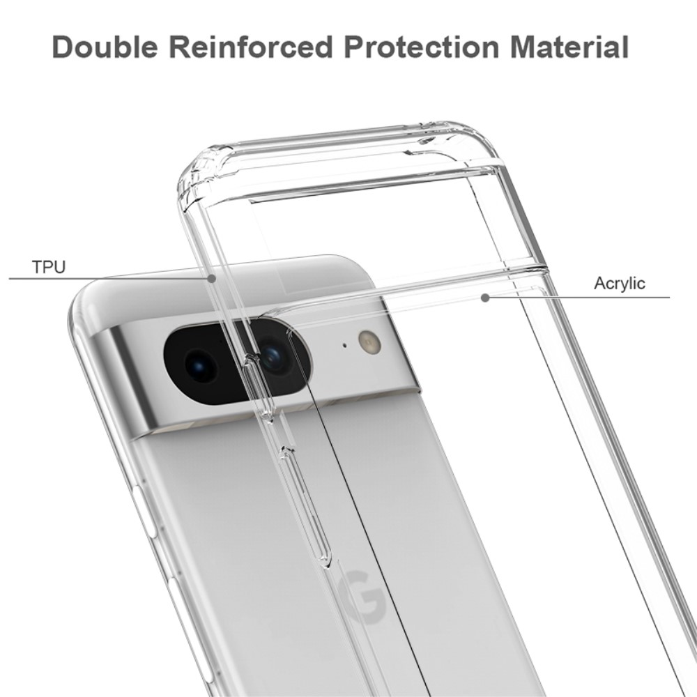 Google Pixel 8 Skal Akryl/TPU Hybrid Transparent