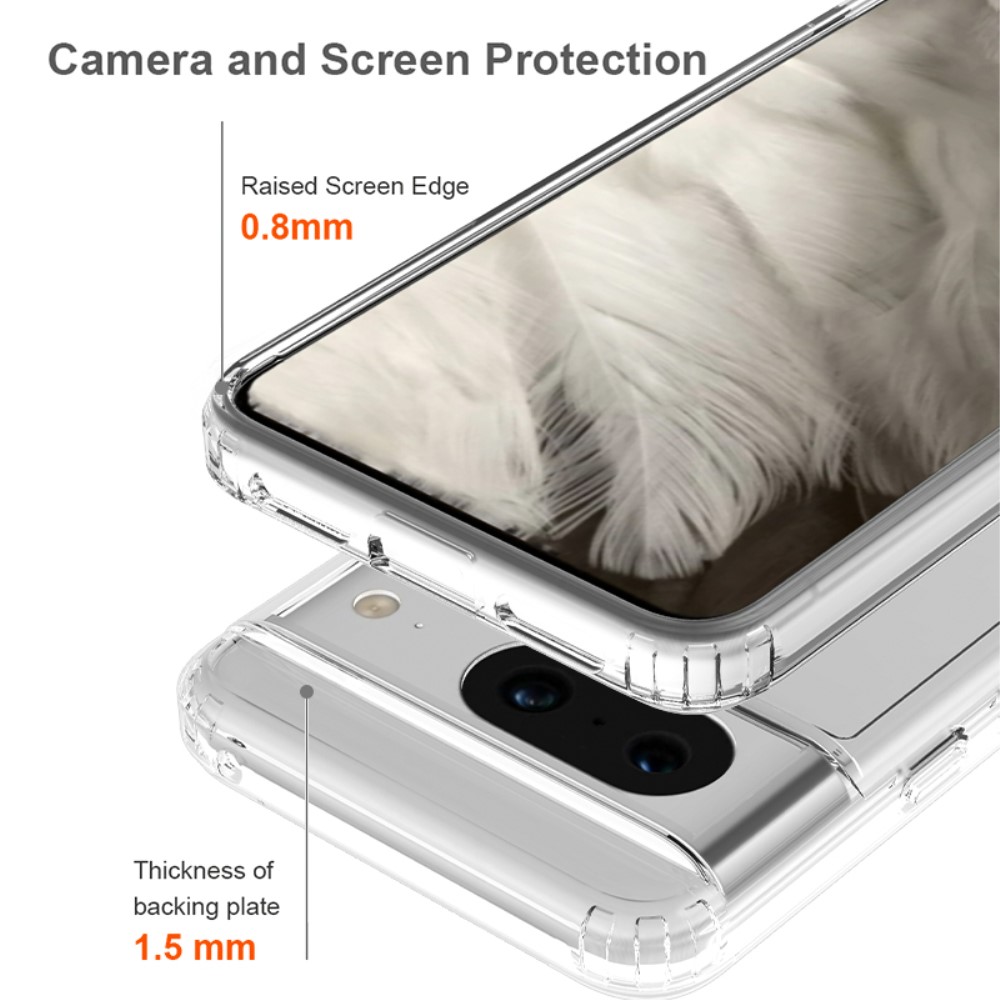  Google Pixel 8 Skal Akryl/TPU Hybrid Transparent