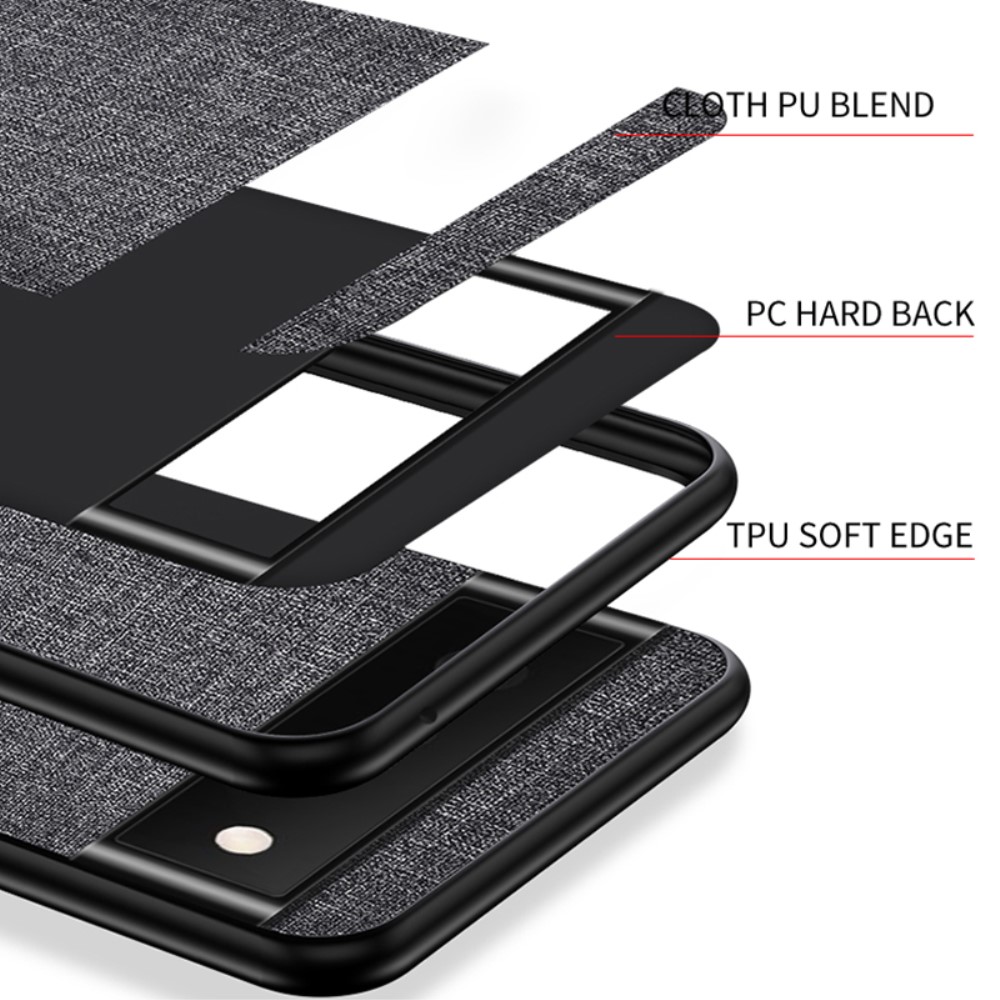  Google Pixel 8 Skal Tygmönstrat Hybrid Svart