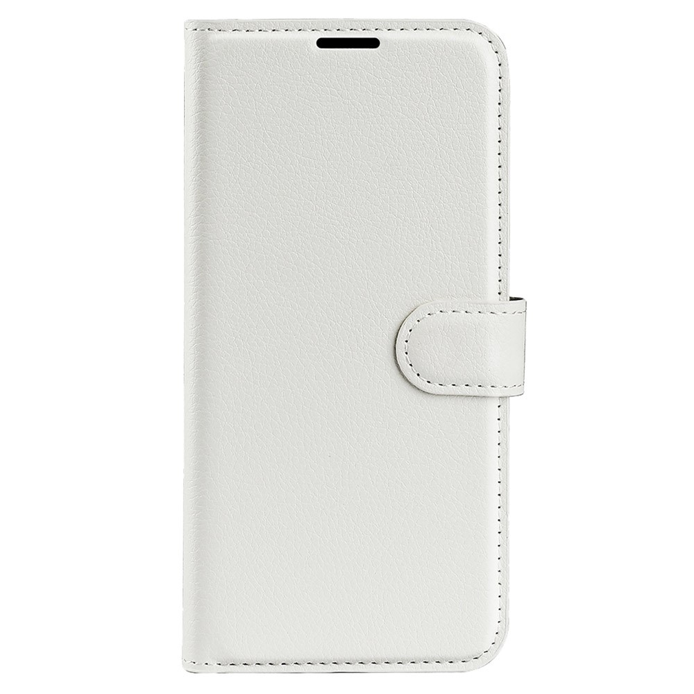  Google Pixel 8 Pro Fodral Litchi Textur Vit