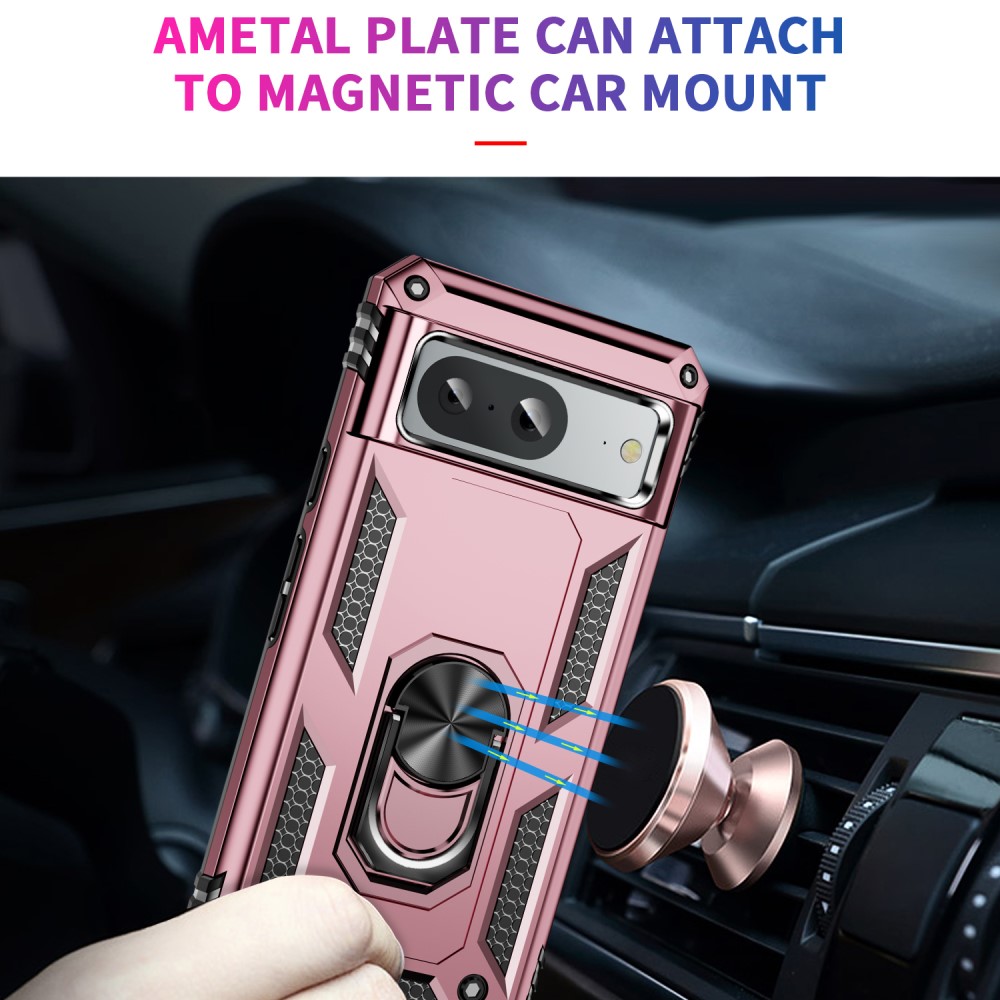  Google Pixel 8 Skal Armor Ring Hybrid Roséguld