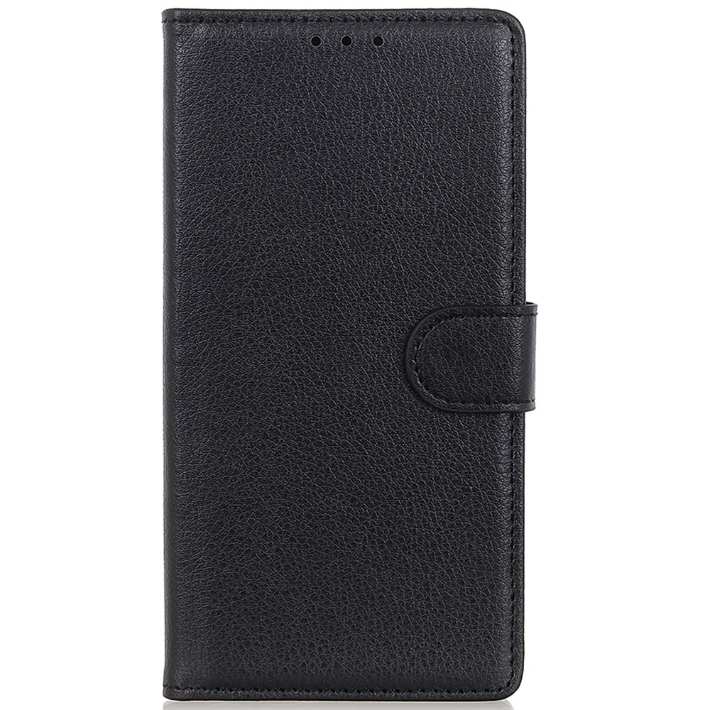  Samsung Galaxy S23 FE Fodral Litchi Läder Svart