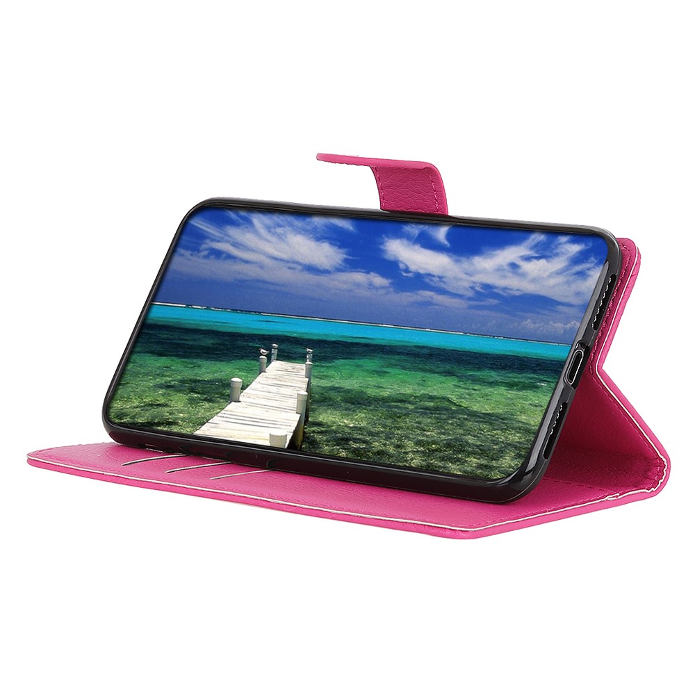  Samsung Galaxy S23 FE Fodral Litchi Läder Rosa