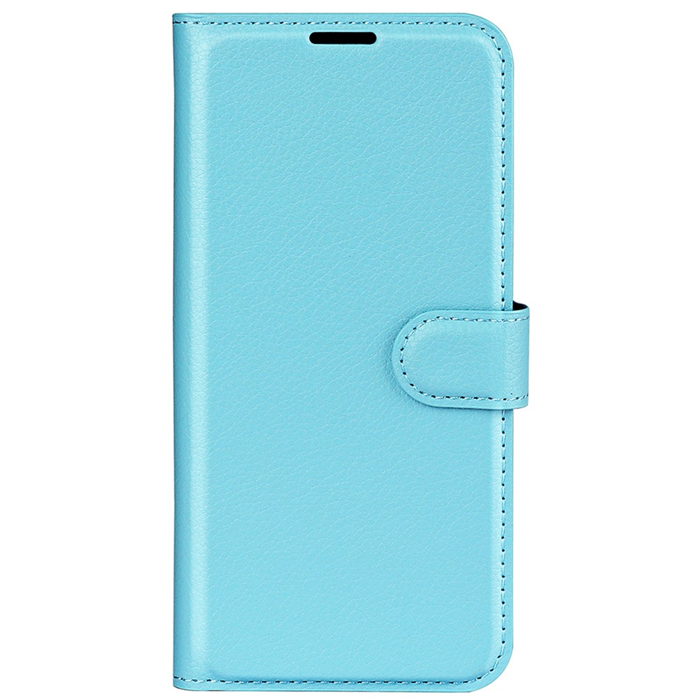  Samsung Galaxy S23 FE Fodral Litchi Textur Ljus Blå