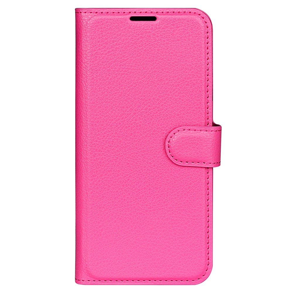  Samsung Galaxy S23 FE Fodral Litchi Textur Rosa