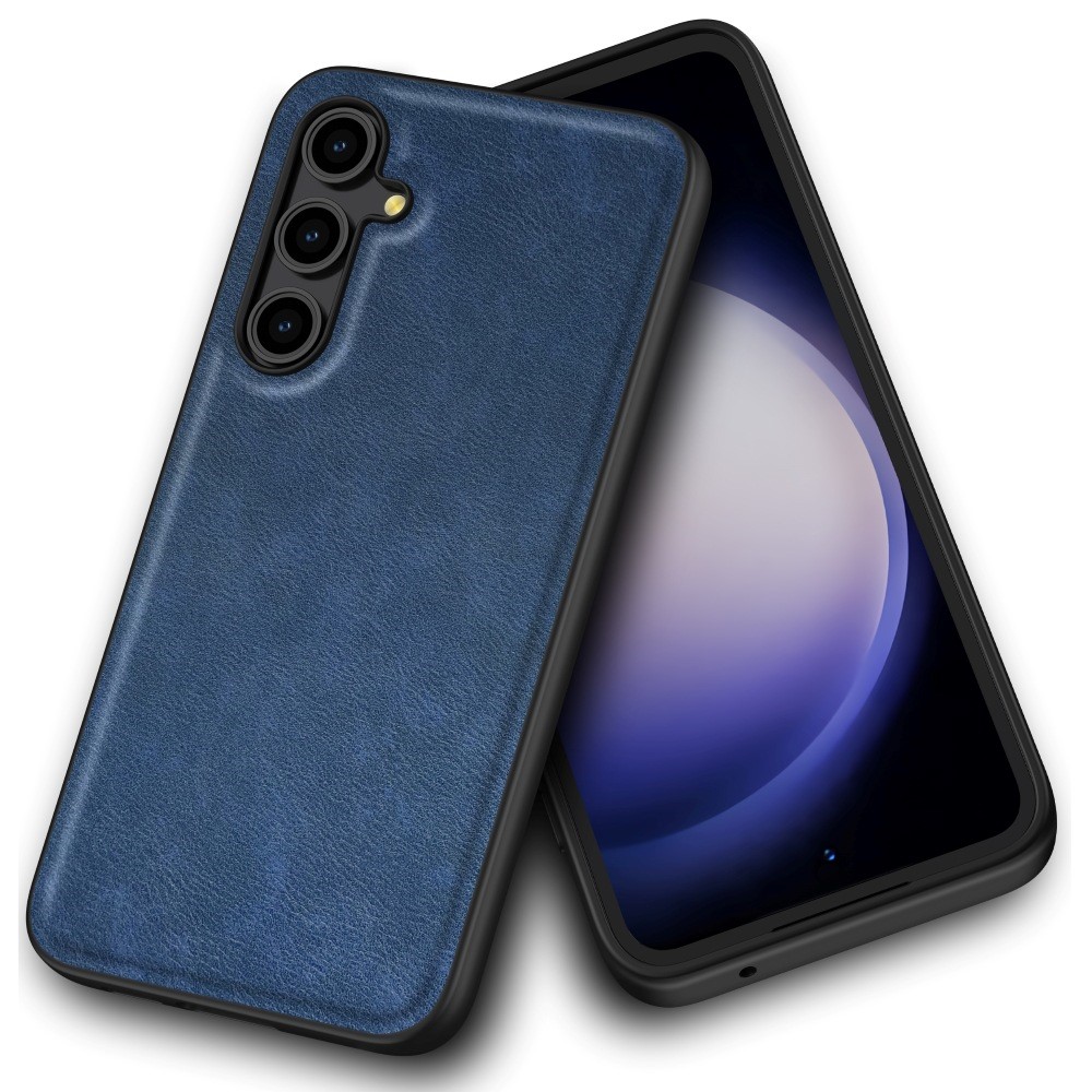  Samsung Galaxy S23 FE Skal Hybrid Retro Läder Blå