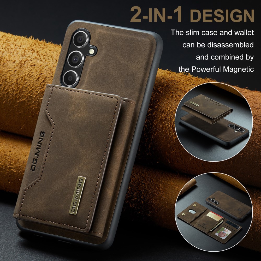 DG.MING DG.MING Galaxy S23 FE Skal Med Magnetisk Plånbok Brun