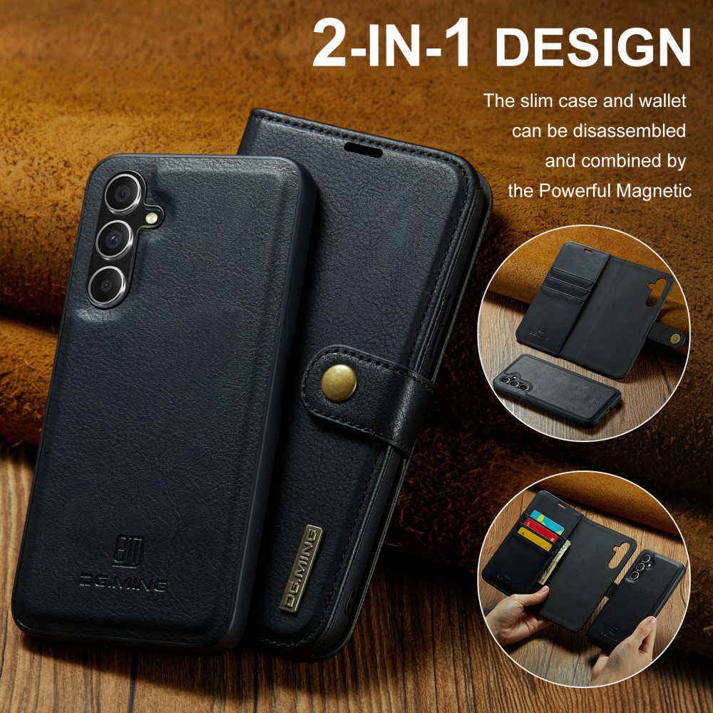 DG.MING DG.MING Galaxy S23 FE 2in1 Magnet Fodral / Skal Svart