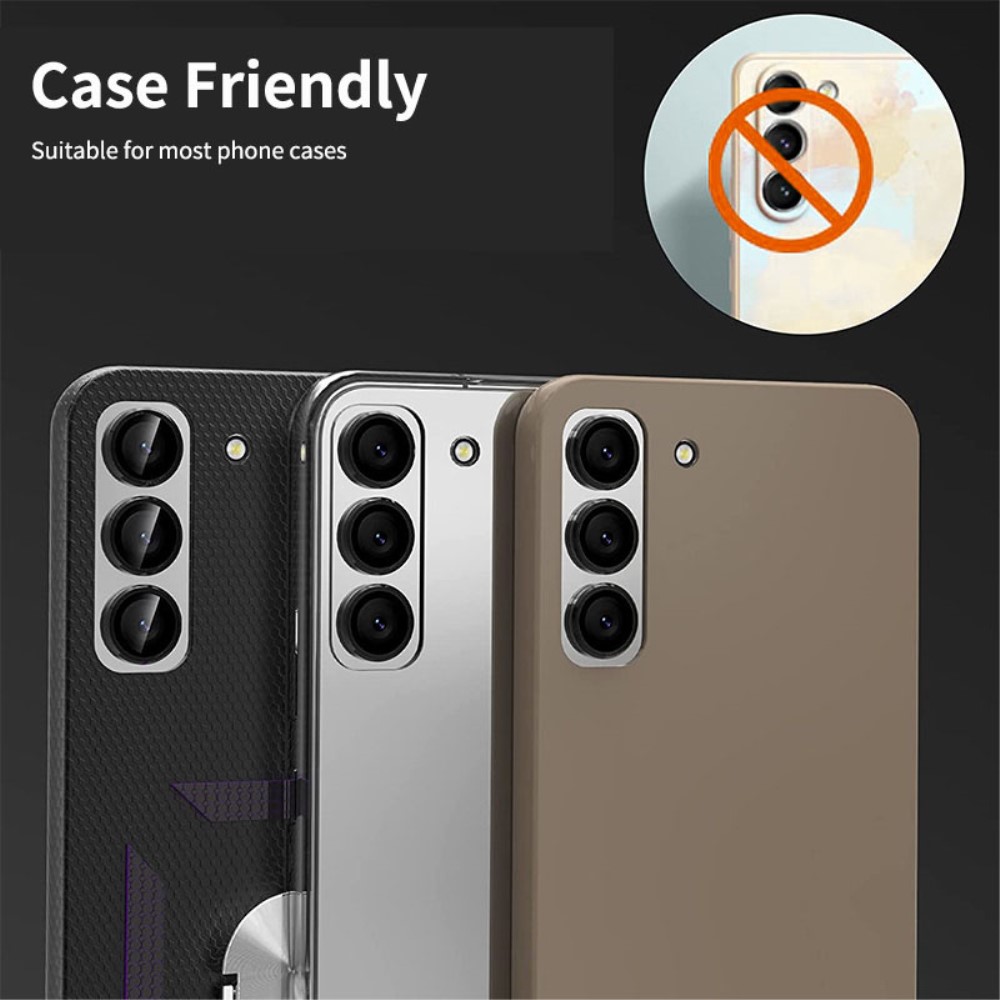 ENKAY ENKAY Galaxy S23 FE Linsskydd Aluminium Härdat Glas Svart