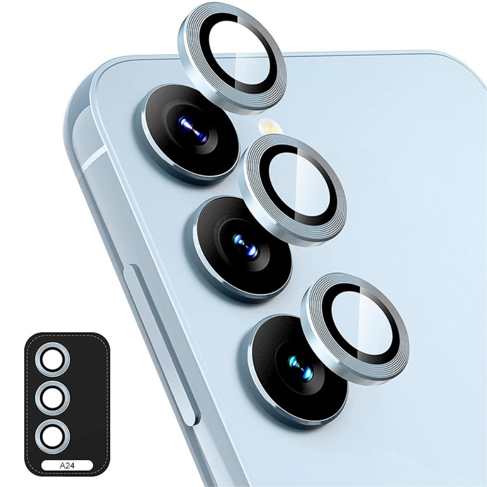 ENKAY ENKAY Galaxy S23 FE Linsskydd Aluminium Härdat Glas Blå
