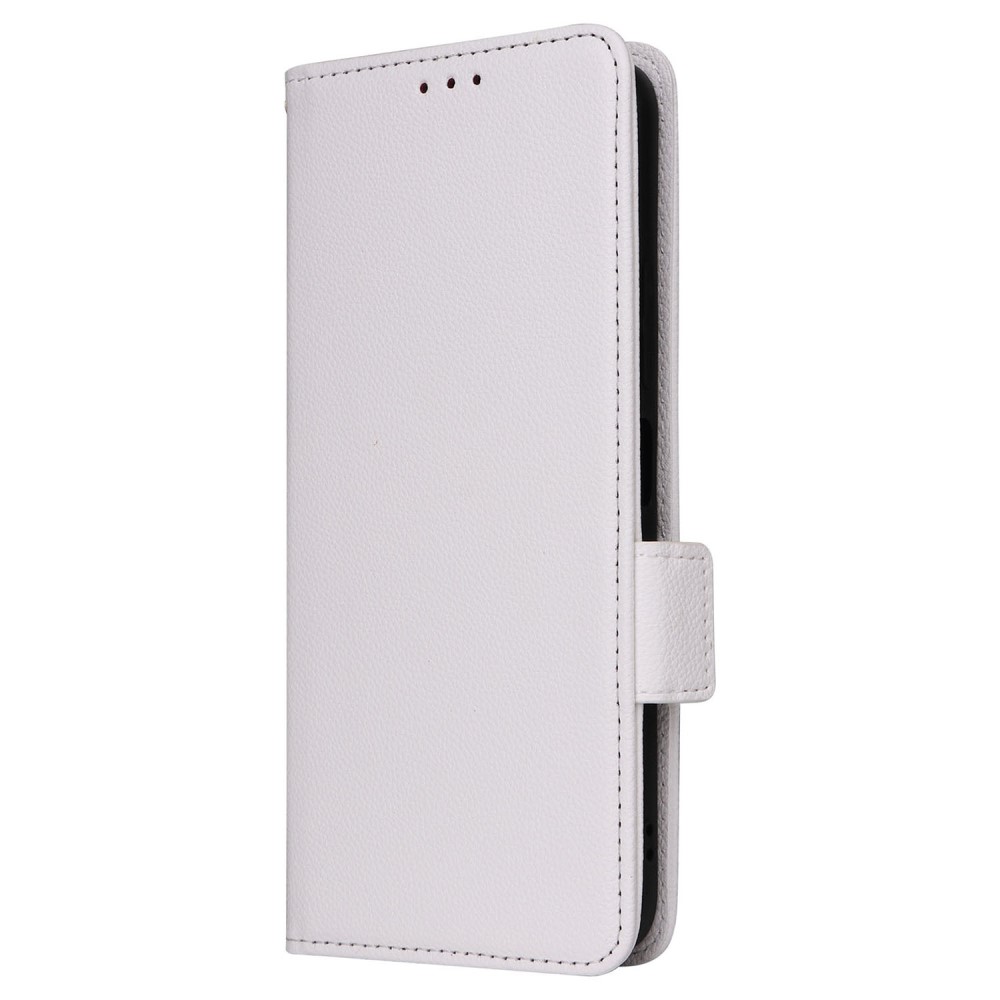  Xiaomi Redmi 12 5G/4G Fodral Litchi Läder Vit