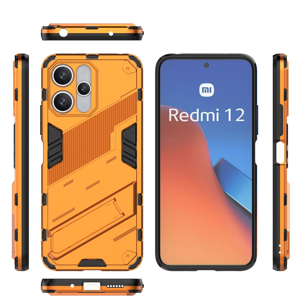  Xiaomi Redmi 12 5G/4G Skal Kickstand Hybrid Armor Orange